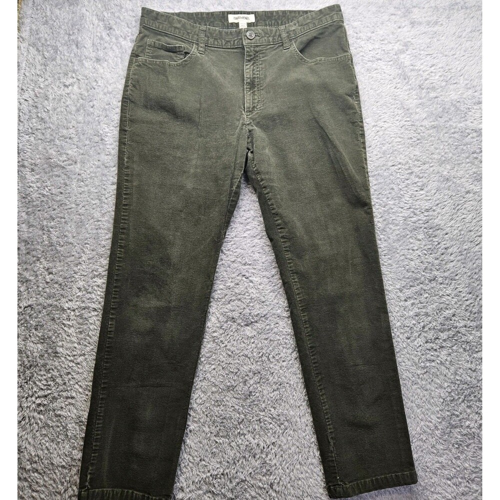 Goodthreads Mens Green Corduroy Pants 35x30 Casual Preppy